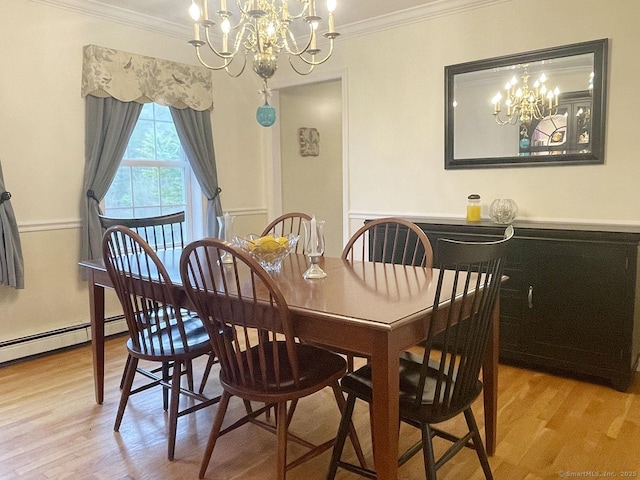 1040 Purchase Brook Rd, Southbury, CT 06488 - dining room with a chandelier, crown molding, and light wood-style flooring