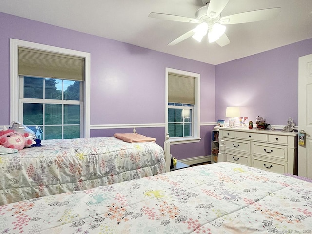 1040 Purchase Brook Rd, Southbury, CT 06488 - bedroom with ceiling fan and baseboard heating