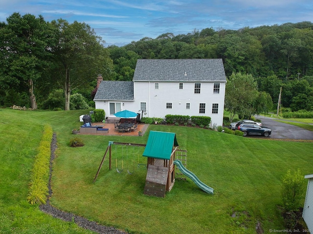1040 Purchase Brook Rd, Southbury, CT 06488 - view from above of property with a heavily wooded area
