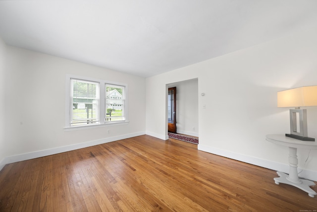 47 Park Ave, Enfield, CT 06002 - unfurnished living room with hardwood / wood-style floors and baseboards