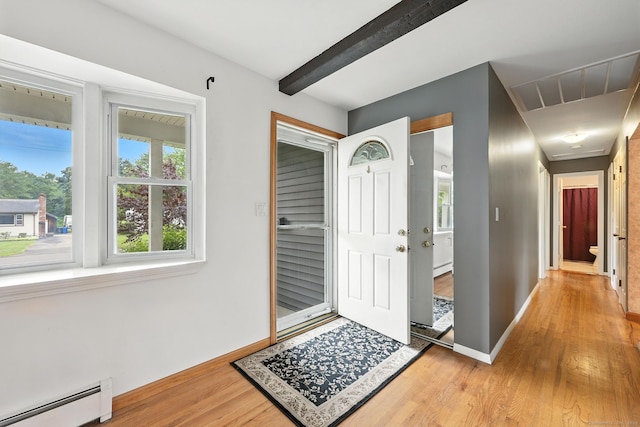 24 Westerly Dr, Enfield, CT 06082 - entrance foyer with baseboard heating and light wood-style flooring