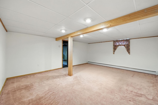 24 Westerly Dr, Enfield, CT 06082 - finished below grade area featuring baseboard heating and carpet flooring