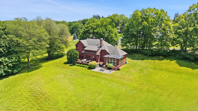 168 Sunset Hill Rd, Redding, CT 06896 - view from above of property with a forest