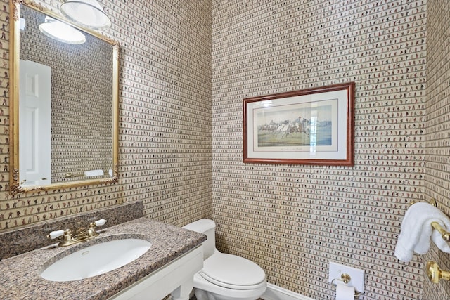 168 Sunset Hill Rd, Redding, CT 06896 - bathroom with toilet and vanity