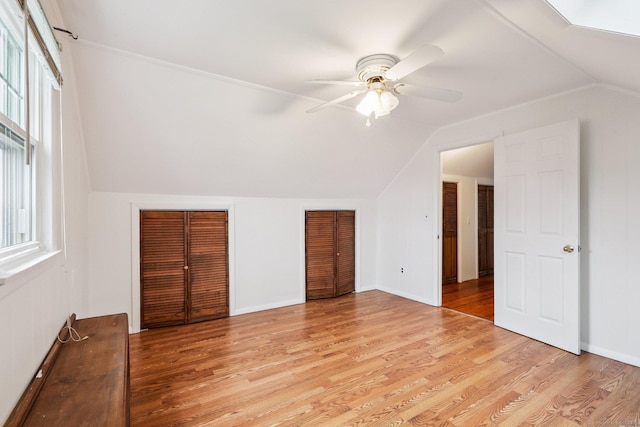 9 Fairfield Ave, Danbury, CT 06810 - bonus room with lofted ceiling, light wood-style flooring, and ceiling fan