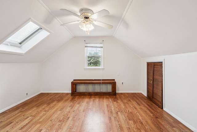 9 Fairfield Ave, Danbury, CT 06810 - bonus room with light wood-style floors, lofted ceiling, a skylight, and ceiling fan
