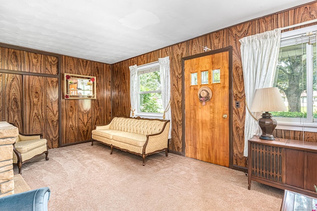 7 Weymouth Dr, Enfield, CT 06082 - sitting room with carpet flooring and wooden walls