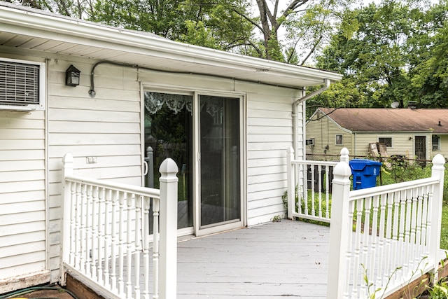 7 Weymouth Dr, Enfield, CT 06082 - deck with an AC wall unit