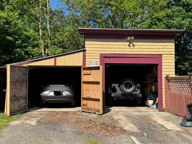 240 Walnut St, Windham, CT 06226 - detached garage with asphalt driveway