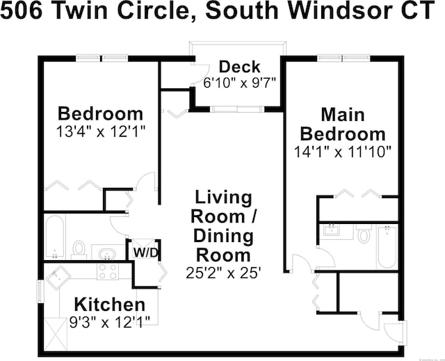 506 Twin Circle Dr Unit 506, South Windsor, CT 06074 - view of home floor plan