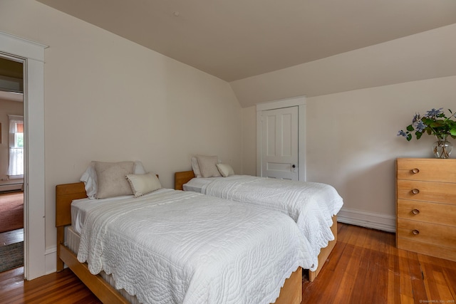 240 Main St, Salisbury, CT 06068 - bedroom featuring wood finished floors and vaulted ceiling