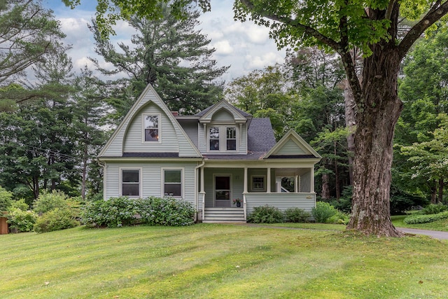 240 Main St, Salisbury, CT 06068 - view of front of property featuring a porch and a front lawn