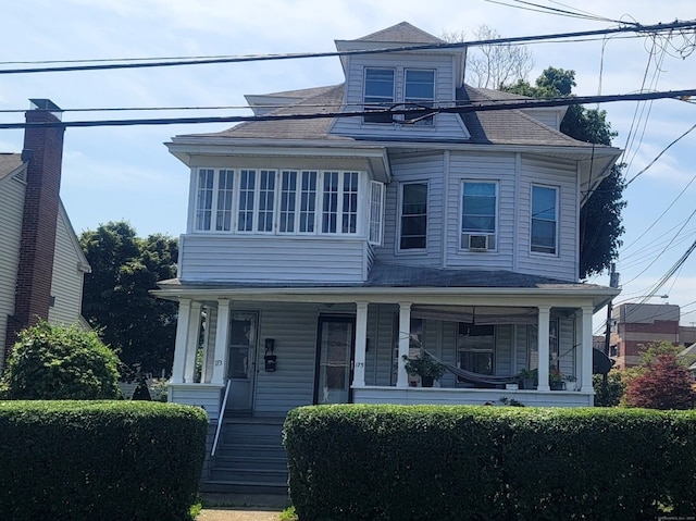 173 Fairview Ave, Bridgeport, CT 06606 - view of front of house featuring covered porch and roof with shingles