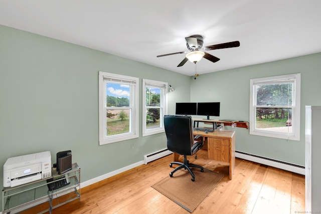 11 Harrington Rd, East Windsor, CT 06016 - office space featuring a baseboard heating unit, plenty of natural light, and ceiling fan