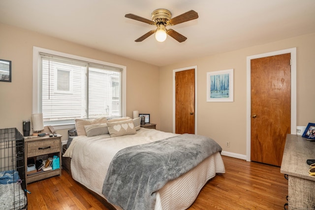 145 Quaker Ln S, West Hartford, CT 06119 - bedroom with wood finished floors and a ceiling fan