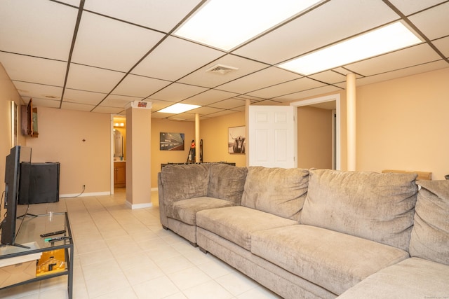 145 Quaker Ln S, West Hartford, CT 06119 - living area with a drop ceiling and light tile patterned floors