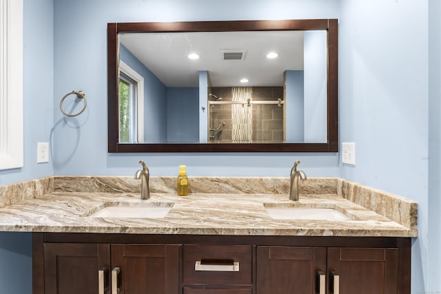 30 W Woods Rd, Burlington, CT 06013 - bathroom with double vanity and a shower stall