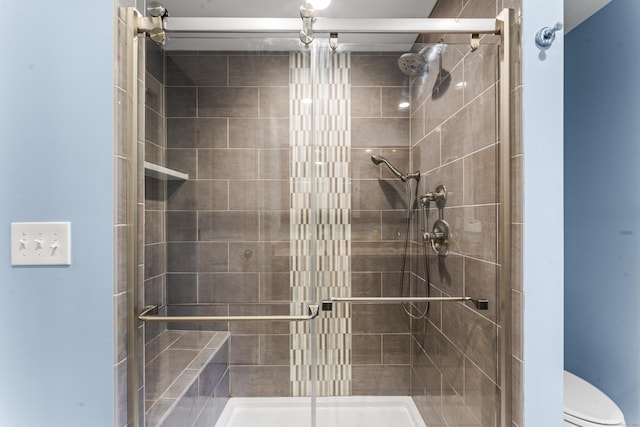 30 W Woods Rd, Burlington, CT 06013 - bathroom with a shower stall and toilet
