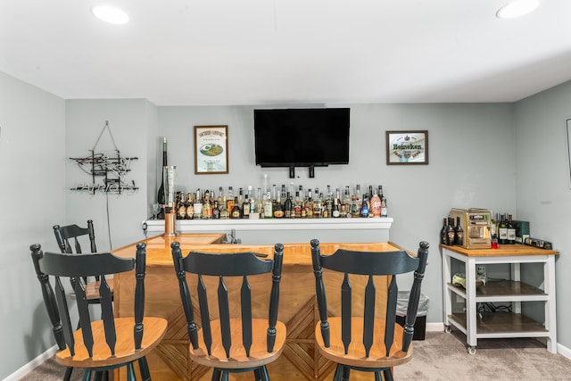 30 W Woods Rd, Burlington, CT 06013 - indoor dry bar with recessed lighting and carpet flooring