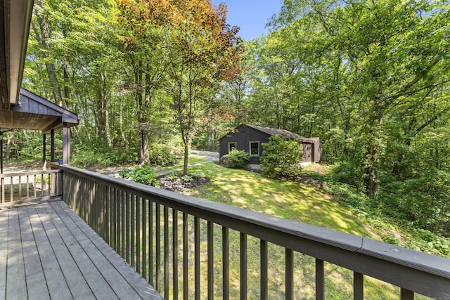 30 W Woods Rd, Burlington, CT 06013 - wooden terrace with a yard
