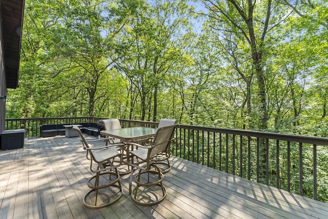 30 W Woods Rd, Burlington, CT 06013 - wooden terrace featuring outdoor lounge area and outdoor dining area