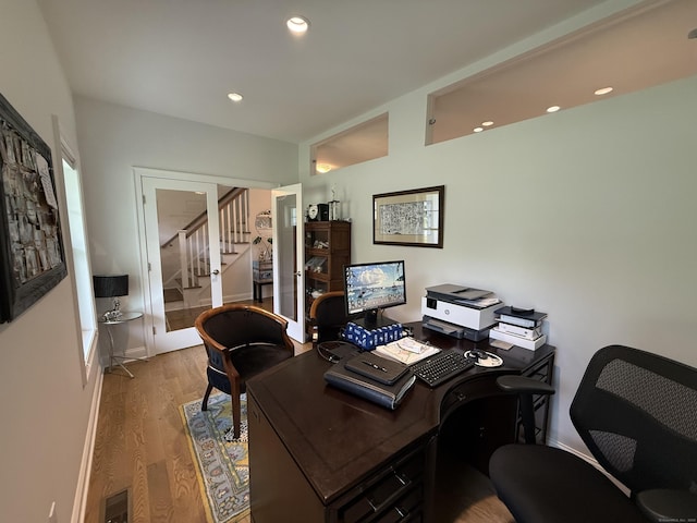 22 Thorson Rd, Oxford, CT 06478 - home office featuring wood finished floors and recessed lighting
