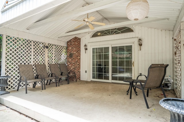169 Brace Rd, West Hartford, CT 06107 - view of patio / terrace featuring a ceiling fan