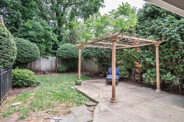 169 Brace Rd, West Hartford, CT 06107 - fenced backyard with a pergola and a patio