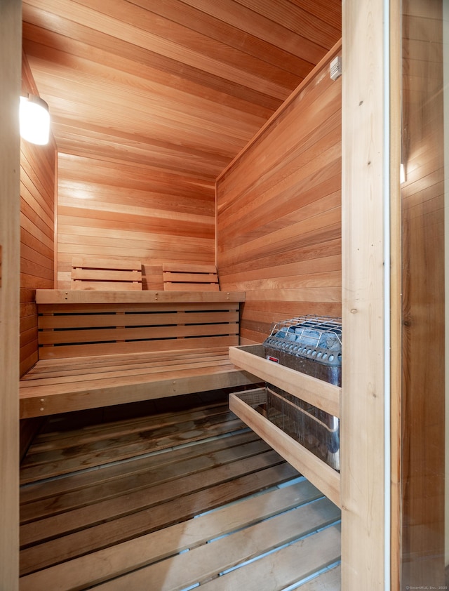 125 Nod Hill Rd, Wilton, CT 06897 - relaxing sauna / steam room with wood walls and wood ceiling