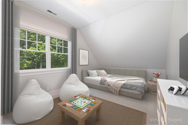 125 Nod Hill Rd, Wilton, CT 06897 - carpeted bedroom with vaulted ceiling