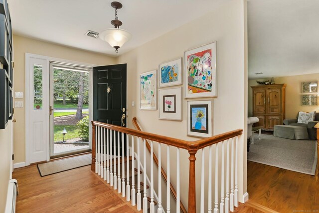 78 Kings Hwy S, Westport, CT 06880 - foyer with baseboard heating and light wood finished floors
