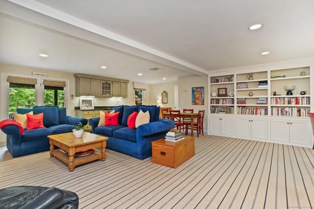 78 Kings Hwy S, Westport, CT 06880 - living room featuring light carpet and recessed lighting