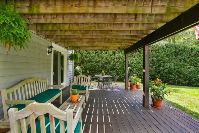 78 Kings Hwy S, Westport, CT 06880 - wooden terrace featuring outdoor dining space