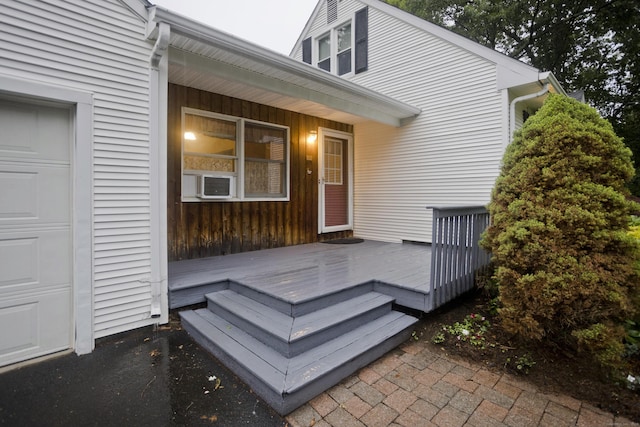 4 Birchwood Ter, Enfield, CT 06082 - deck featuring a garage and cooling unit