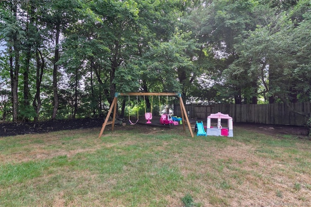 1762 Waterbury Rd, Cheshire, CT 06410 - fenced backyard with a playground