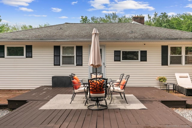 1762 Waterbury Rd, Cheshire, CT 06410 - deck with outdoor dining area