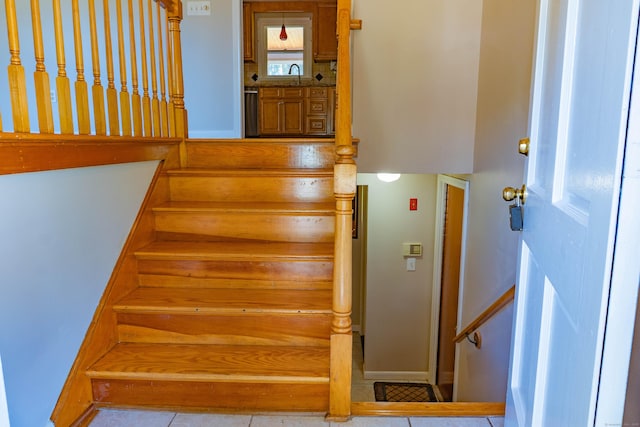 76 Brookview Rd, Windsor, CT 06095 - stairs with tile patterned flooring