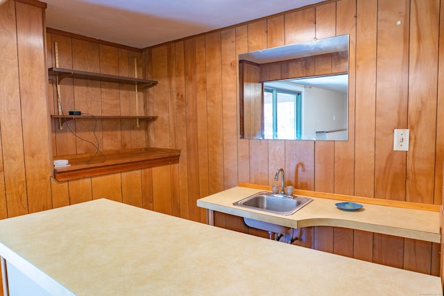 76 Brookview Rd, Windsor, CT 06095 - bathroom with a sink and wooden walls