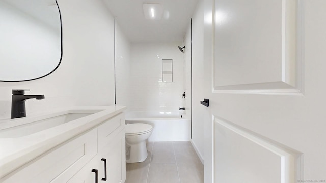 55A Moulthrop St, Ansonia, CT 06401 - bathroom with vanity, tile patterned floors, and washtub / shower combination