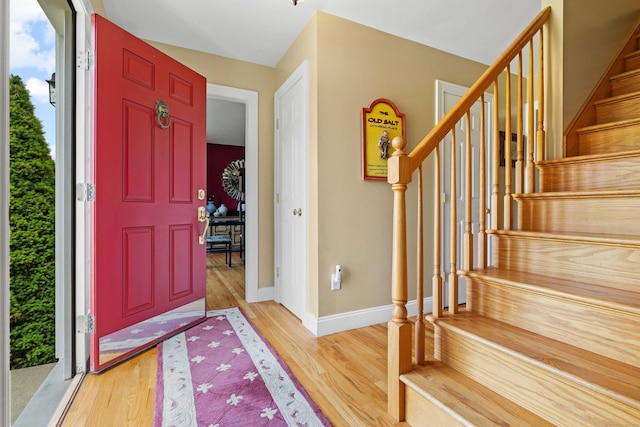 11 Acorn Dr, East Haddam, CT 06423 - entryway featuring stairway and light wood-style floors