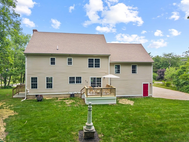 11 Acorn Dr, East Haddam, CT 06423 - back of house with a deck and a yard