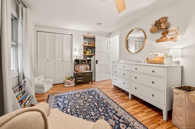 12 Warner Rd, East Haddam, CT 06423 - living area featuring light wood-style floors and a ceiling fan