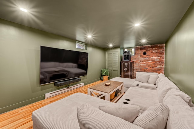 12 Warner Rd, East Haddam, CT 06423 - living room featuring wood finished floors and recessed lighting