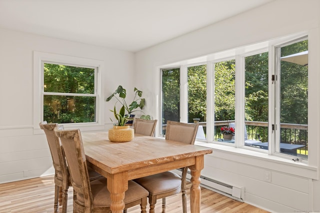 12 Warner Rd, East Haddam, CT 06423 - dining area featuring baseboard heating and light wood-style floors