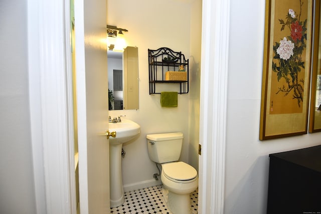 84 Parade Hill Rd Unit 84, New Canaan, CT 06840 - half bath with toilet and tile patterned floors