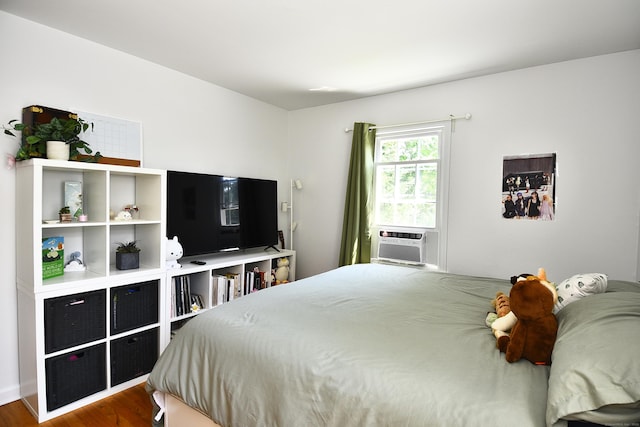84 Parade Hill Rd Unit 84, New Canaan, CT 06840 - bedroom featuring wood finished floors and cooling unit