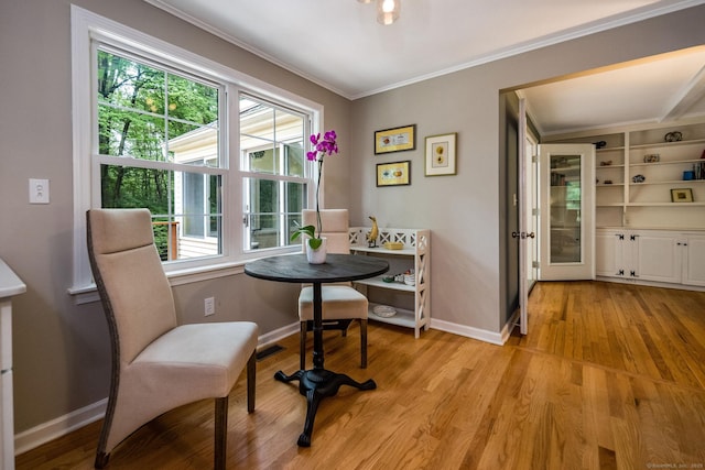 310 Opening Hill Rd, Madison, CT 06443 - living area featuring crown molding and light wood-style flooring
