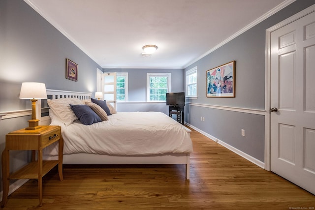 310 Opening Hill Rd, Madison, CT 06443 - bedroom with ornamental molding and wood finished floors