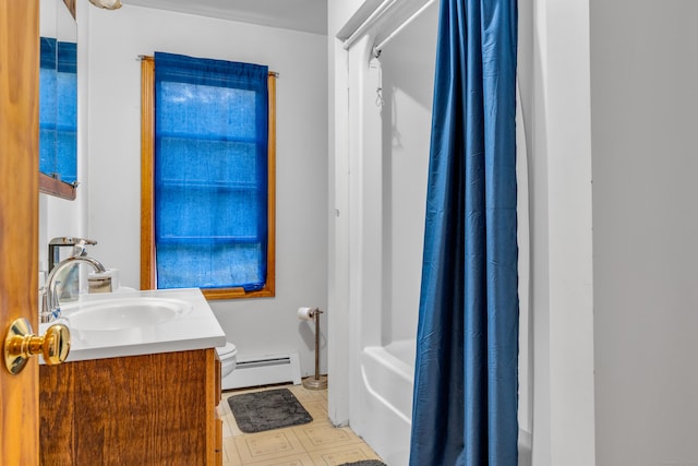 4 Overlook Dr, North Branford, CT 06471 - full bathroom with a baseboard heating unit and vanity