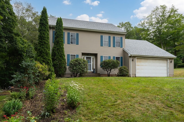 4 Overlook Dr, North Branford, CT 06471 - colonial house with a garage and a front yard